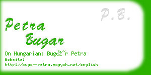 petra bugar business card